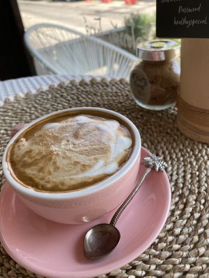 Soy latte  at Beach Coconuts Bowls - Bophut Koh Samui in Koh Samui