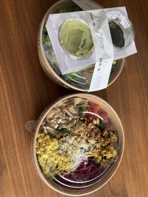 How we got our salads and dressings  at THE_B in Tokyo