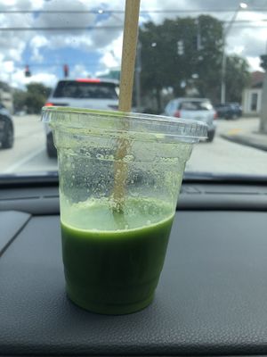 The green and juice.  Anything with celery is a winner in my book    at TropiBowls in Oakland Park
