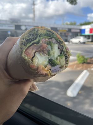Veggie wrap  at TropiBowls in Oakland Park