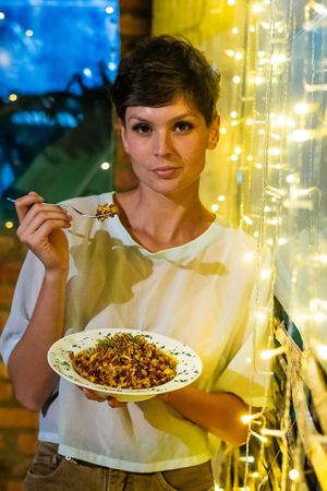 Creamy vegan risotto
 at Espaço Kumaras in Garopaba