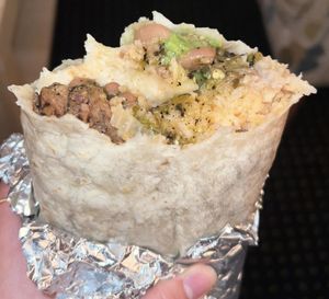 rascals soy beef burrito  at Super Cuca's in Isla Vista