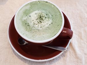 Latte at LouLou Vegan in Jeju