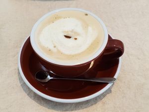 Latte at LouLou Vegan in Jeju