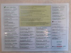 Jeju vegan map at LouLou Vegan in Jeju