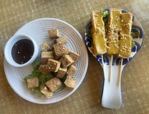 Salt and Pepper Tofu & Satay Tofu Skewers #Veganuary at Sarinya Thai Fusion in Moonah