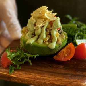 Avocado salad at ByTOFU in Seoul
