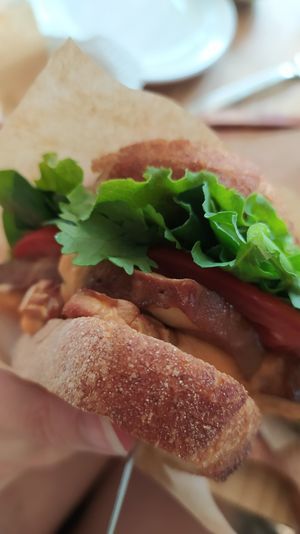 Tempeh and smoked tofu on the BLT at ByTOFU in Seoul