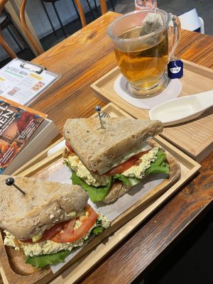 Eggless sandwich 🥪🥰  at ByTOFU in Seoul