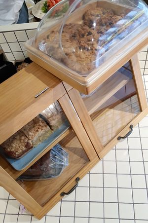 display of daily desserts at ByTOFU in Seoul