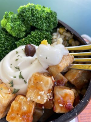 Vegan Mayo and sweet sour tofu  at ByTOFU in Seoul