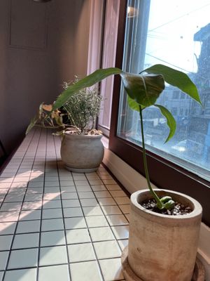 Seating area  at ByTOFU in Seoul