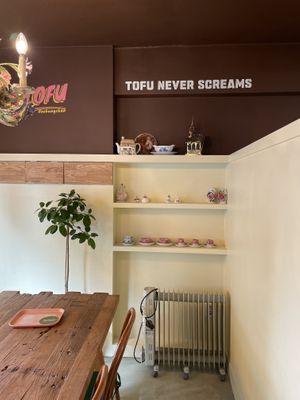 Seating area  at ByTOFU in Seoul