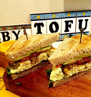 eggless egg sammie at ByTOFU in Seoul