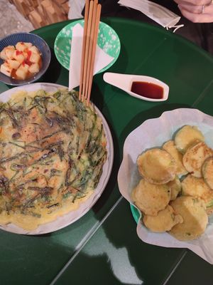 Food at the special event, a vegan pojangmacha at ByTOFU in Seoul