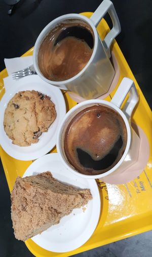 coffees, cake and cookie #Veganuary at ByTOFU in Seoul