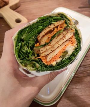 ByTOFU wrap - close-up at ByTOFU in Seoul