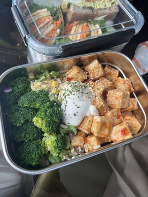 sunrise bowl, byTOFU wrap, and egg salad sandwich   at ByTOFU in Seoul