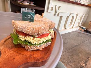 Eggless Egg Sandwich at ByTOFU in Seoul