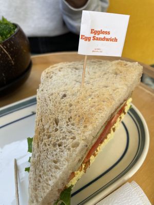 The eggless egg sandwich. Everything I needed and more.  at ByTOFU in Seoul