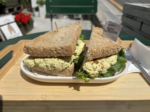 Eggless egg sandwich   at ByTOFU in Seoul