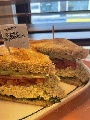 Eggless egg sandwich  at ByTOFU in Seoul