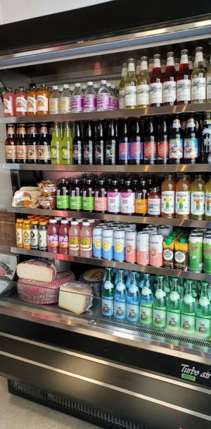 Beverage selection at Breadlam in Los Angeles