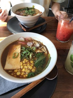 vegan ramen with veggies and tofu  at Tokyo Piknik in Ljubljana