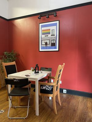 Decor at Kafe Kweer in Edinburgh