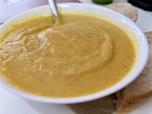 lentil soup  at Kafe Kweer in Edinburgh