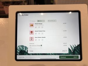 Ordering screen at Neat - Soho in London