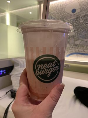 Strawberry milkshake at Neat - Soho in London