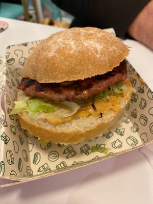 Classic ‘big Mac’ style burger at Neat - Soho in London