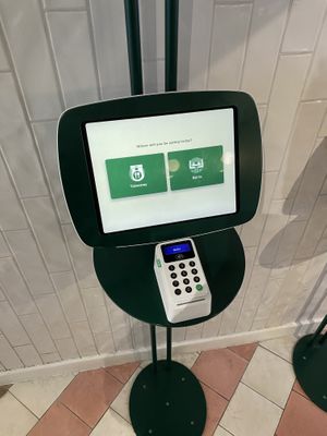Touchscreen for ordering (one of four)  at Neat - Soho in London