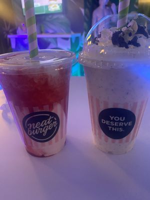 Strawberry and Oreo shake   at Neat - Soho in London