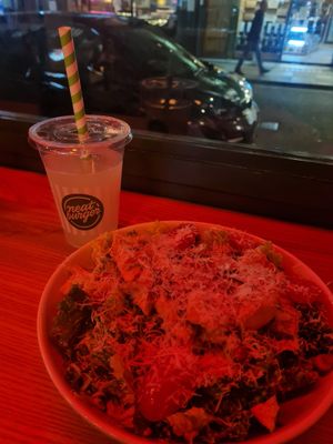 Ceasar salad and lemonade at Neat - Soho in London