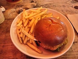 Chick'n burger & fries at Neat - Soho in London