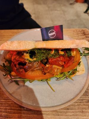 Loaded ste*k ciabattas at Neat - Soho in London