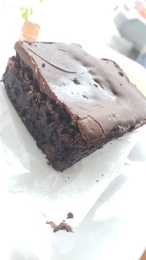 Brownie at Thyme Cafe and Bookstore in Winnipeg