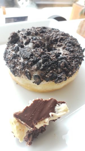Oh Donut and a remnant of the legendary Nanaimo Bar at Thyme Cafe and Bookstore in Winnipeg
