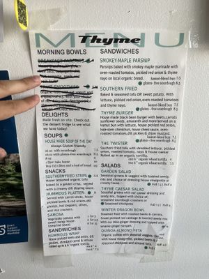   at Thyme Cafe and Bookstore in Winnipeg