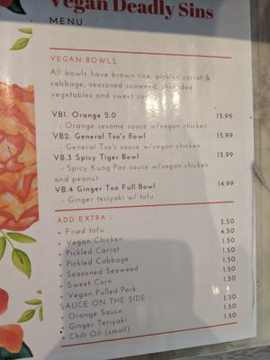 Menu1 at Vegan Deadly Sins in Sacramento