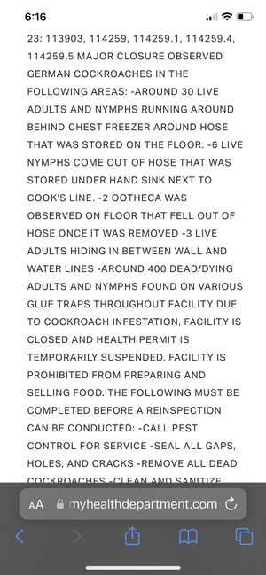 sacramento health inspection violation  at Vegan Deadly Sins in Sacramento