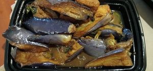 Eggplant tofu at Vegan Deadly Sins in Sacramento