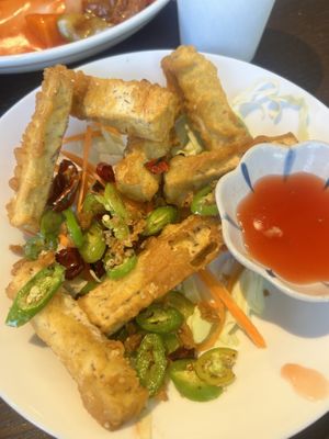 Fried taro   at Vegan Deadly Sins in Sacramento