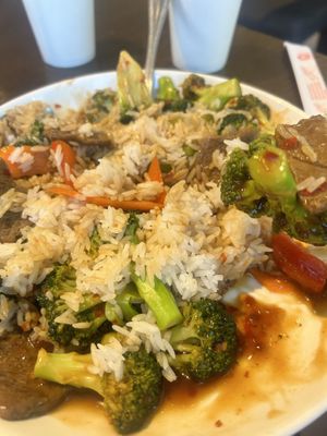 Mongolian beef   at Vegan Deadly Sins in Sacramento