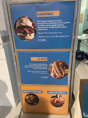 Menu veg festival  at Van Ver Burger in Turin