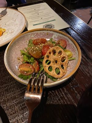 Tomato salad at INDU Dining in Sydney