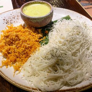 String hoppers and kiri hodi at INDU Dining in Sydney