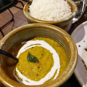 Daal and rice at INDU Dining in Sydney